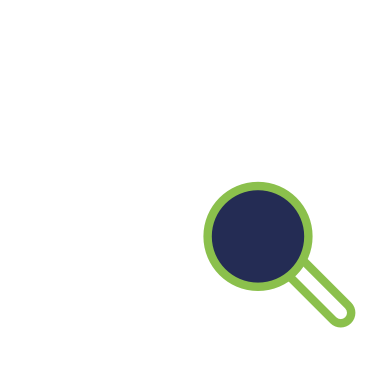 world with magnifying glass